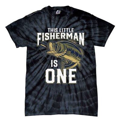 1 Year Old Fishing Birthday Party Fisherman 1st Gift For Tie-Dye T-Shirt