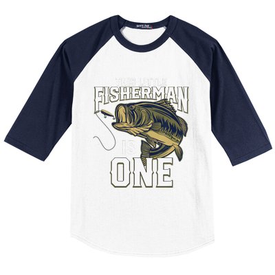 1 Year Old Fishing Birthday Party Fisherman 1st Gift For Baseball Sleeve Shirt