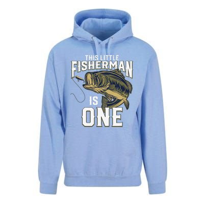 1 Year Old Fishing Birthday Party Fisherman 1st Gift For Unisex Surf Hoodie