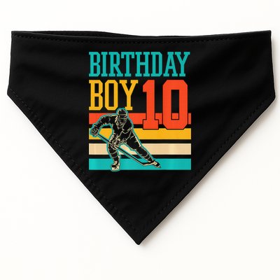 10 Year Old Ice Hockey Themed Birthday Party 10th  Gift USA-Made Doggie Bandana