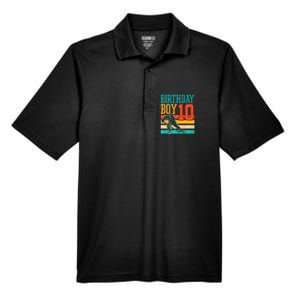 10 Year Old Ice Hockey Themed Birthday Party 10th  Gift Men's Origin Performance Pique Polo