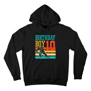 10 Year Old Ice Hockey Themed Birthday Party 10th  Gift Hoodie