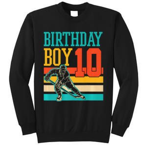 10 Year Old Ice Hockey Themed Birthday Party 10th  Gift Sweatshirt