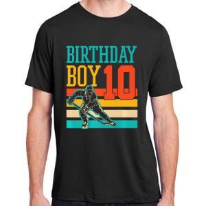 10 Year Old Ice Hockey Themed Birthday Party 10th  Gift Adult ChromaSoft Performance T-Shirt