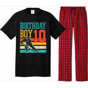 10 Year Old Ice Hockey Themed Birthday Party 10th  Gift Pajama Set