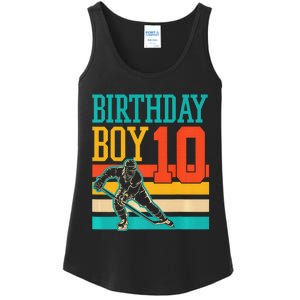 10 Year Old Ice Hockey Themed Birthday Party 10th  Gift Ladies Essential Tank