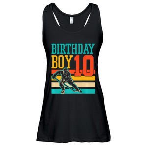 10 Year Old Ice Hockey Themed Birthday Party 10th  Gift Ladies Essential Flowy Tank