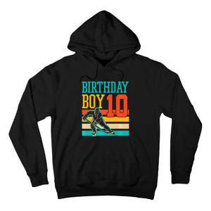 10 Year Old Ice Hockey Themed Birthday Party 10th  Gift Tall Hoodie