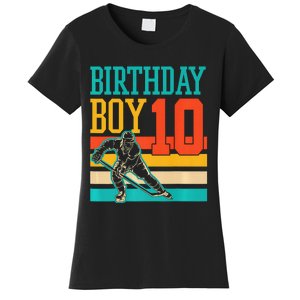 10 Year Old Ice Hockey Themed Birthday Party 10th  Gift Women's T-Shirt