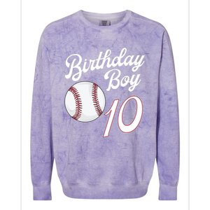 10 Years Old Baseball Themed 10th Birthday Party Sports Colorblast Crewneck Sweatshirt