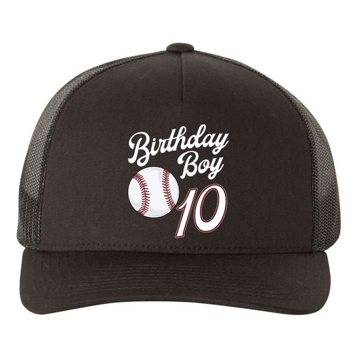 10 Years Old Baseball Themed 10th Birthday Party Sports Yupoong Adult 5-Panel Trucker Hat