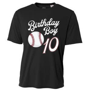 10 Years Old Baseball Themed 10th Birthday Party Sports Cooling Performance Crew T-Shirt