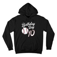 10 Years Old Baseball Themed 10th Birthday Party Sports Hoodie