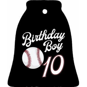 10 Years Old Baseball Themed 10th Birthday Party Sports Ceramic Bell Ornament