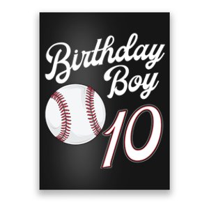 10 Years Old Baseball Themed 10th Birthday Party Sports Poster