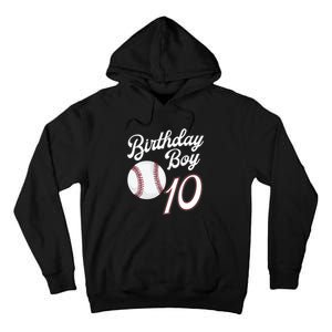 10 Years Old Baseball Themed 10th Birthday Party Sports Tall Hoodie