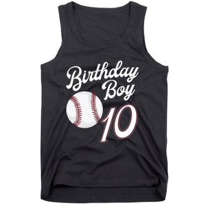 10 Years Old Baseball Themed 10th Birthday Party Sports Tank Top