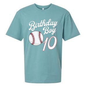 10 Years Old Baseball Themed 10th Birthday Party Sports Sueded Cloud Jersey T-Shirt