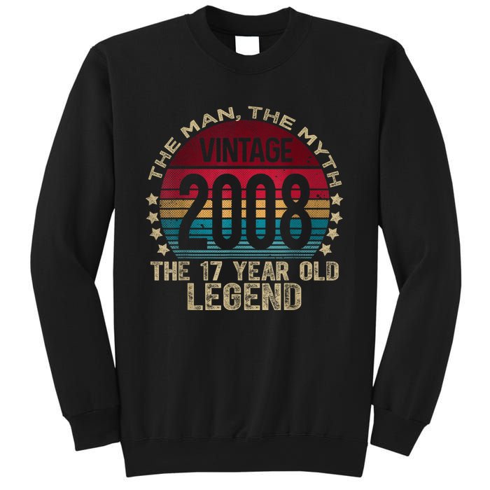 17 Year Old Gifts Vintage 2008 Limited Edition 17th Birthday Sweatshirt