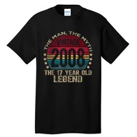 17 Year Old Gifts Vintage 2008 Limited Edition 17th Birthday Tall T-Shirt