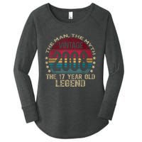 17 Year Old Gifts Vintage 2008 Limited Edition 17th Birthday Women's Perfect Tri Tunic Long Sleeve Shirt