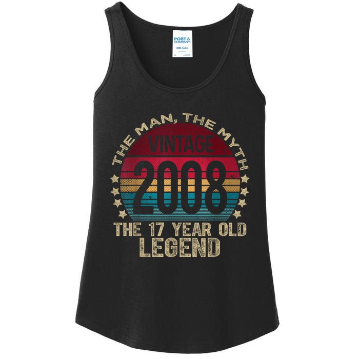 17 Year Old Gifts Vintage 2008 Limited Edition 17th Birthday Ladies Essential Tank