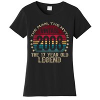 17 Year Old Gifts Vintage 2008 Limited Edition 17th Birthday Women's T-Shirt