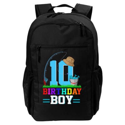 10 Year Old Fishing 10th Birthday Bday Party Decorations Daily Commute Backpack