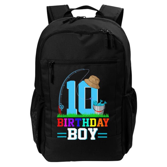 10 Year Old Fishing 10th Birthday Bday Party Decorations Daily Commute Backpack