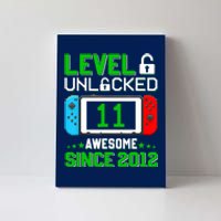 11 Year Old Boy Level 11 Unlocked Awesome 2012 11th Birthday Canvas