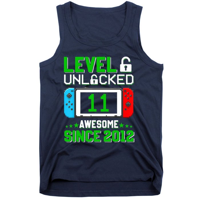 11 Year Old Boy Level 11 Unlocked Awesome 2012 11th Birthday Tank Top