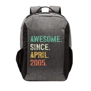 18 Years Old Gift Awesome Since April 2005 18th Birthday Vector Backpack