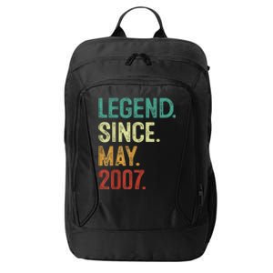 16 Years Old Legend Since May 2007 16th Birthday City Backpack