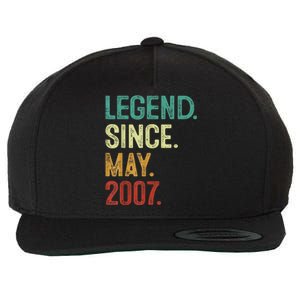 16 Years Old Legend Since May 2007 16th Birthday Wool Snapback Cap