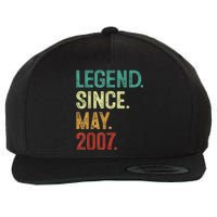 16 Years Old Legend Since May 2007 16th Birthday Wool Snapback Cap