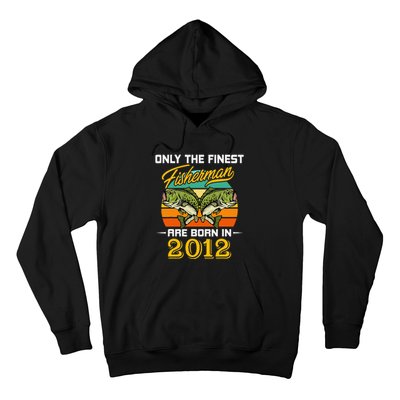 10 Years Old Fisherman Born In 2012 10th Birthday Hoodie