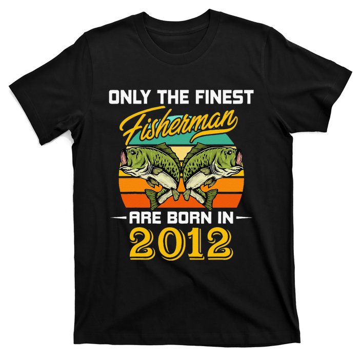 10 Years Old Fisherman Born In 2012 10th Birthday T-Shirt