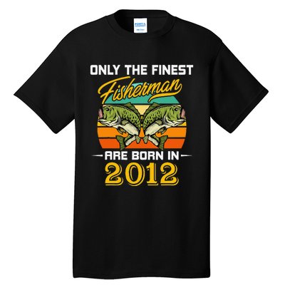 10 Years Old Fisherman Born In 2012 10th Birthday Tall T-Shirt