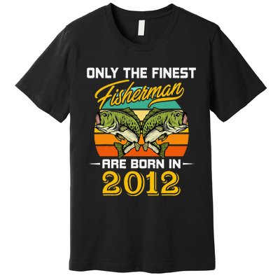 10 Years Old Fisherman Born In 2012 10th Birthday Premium T-Shirt