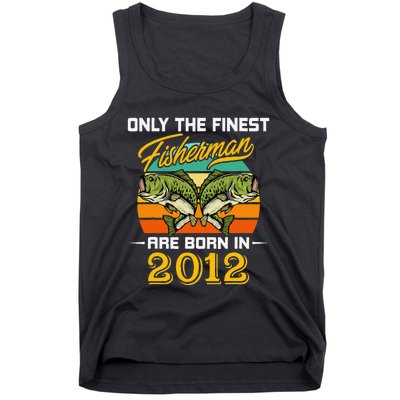 10 Years Old Fisherman Born In 2012 10th Birthday Tank Top