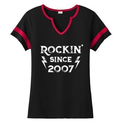 16 Year Old: Classic Rock 2007 16th Birthday Ladies Halftime Notch Neck Tee