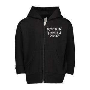 16 Year Old: Classic Rock 2007 16th Birthday Toddler Zip Fleece Hoodie