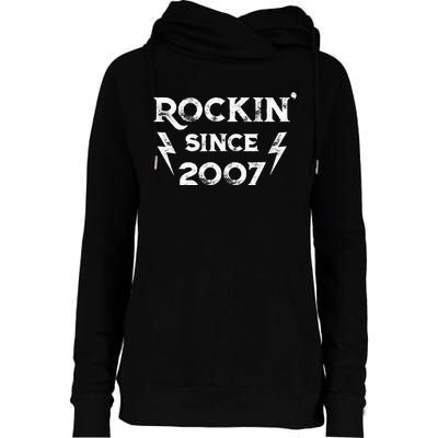 16 Year Old: Classic Rock 2007 16th Birthday Womens Funnel Neck Pullover Hood