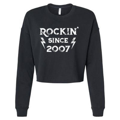 16 Year Old: Classic Rock 2007 16th Birthday Cropped Pullover Crew