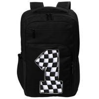 1 Year Old Pit Crew One Car Racing 1st Birthday Race Car Impact Tech Backpack