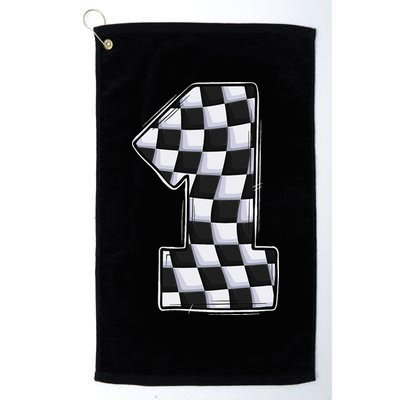 1 Year Old Pit Crew One Car Racing 1st Birthday Race Car Golf Towel