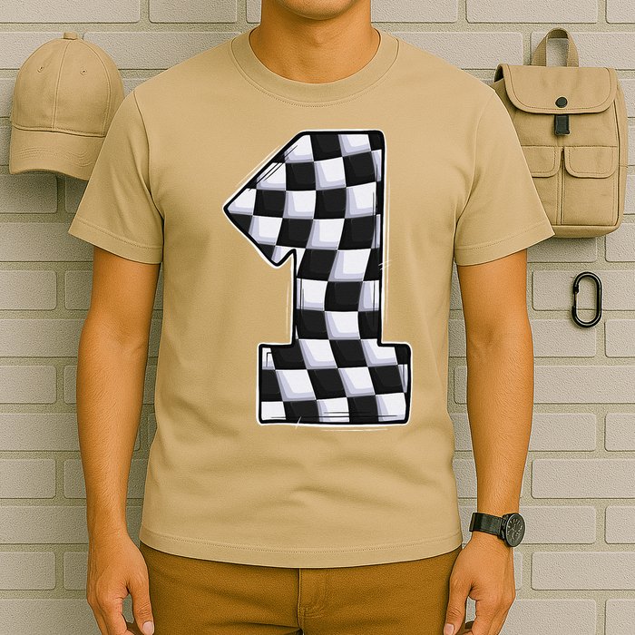 1 Year Old Pit Crew One Car Racing 1st Birthday Race Car T-Shirt