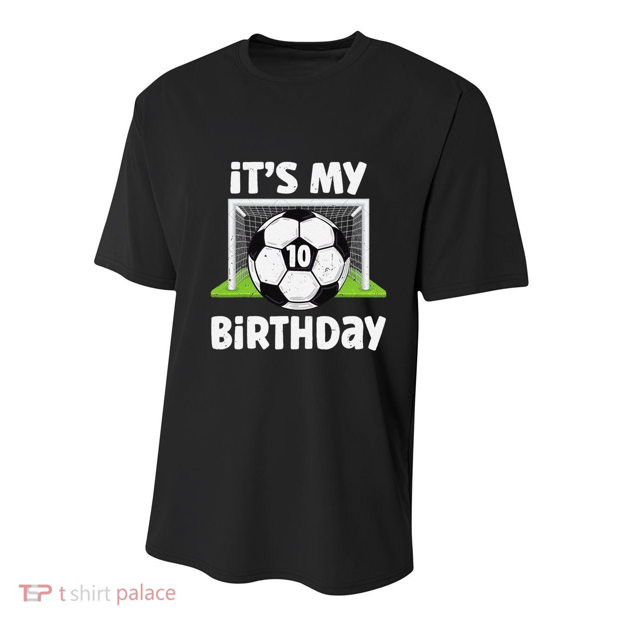 10 Years Old Soccer 10th Birthday Player Bday Party Youth Performance Sprint T-Shirt