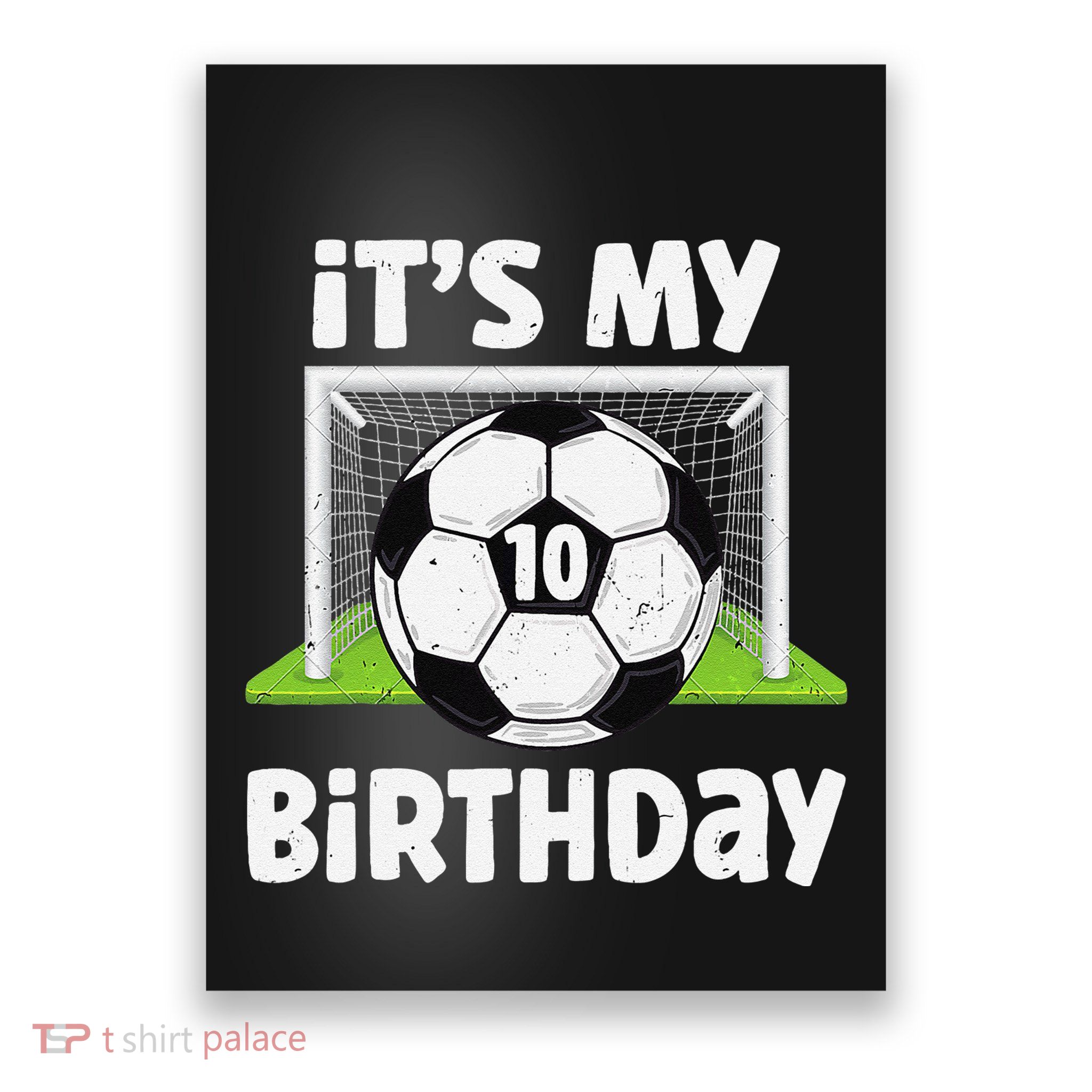 10 Years Old Soccer 10th Birthday Player Bday Party Poster