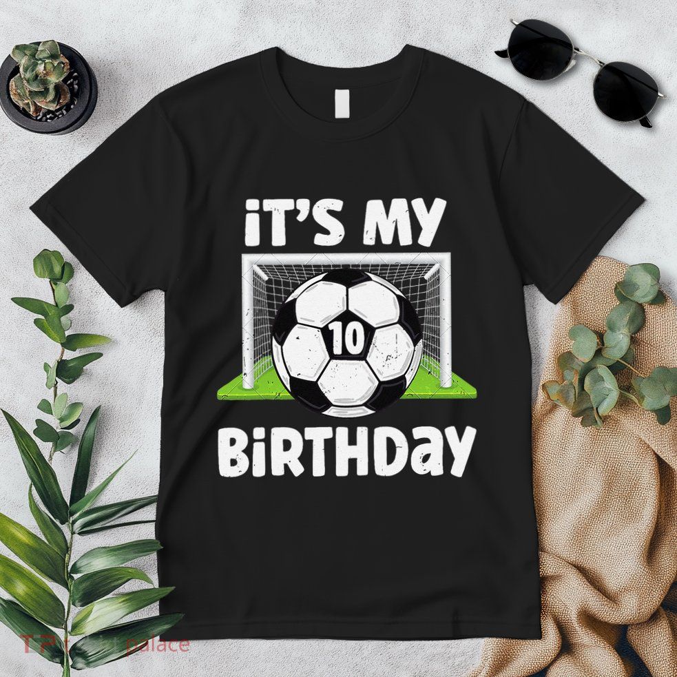10 Years Old Soccer 10th Birthday Player Bday Party Premium T-Shirt